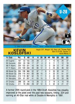 Kevin Koslofski  baseball card collectible - Main Image 2