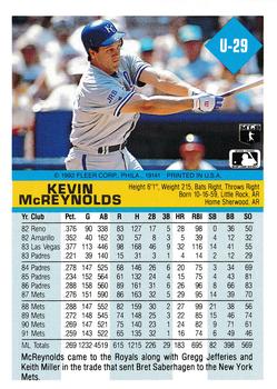 Kevin McReynolds  baseball card collectible - Main Image 2