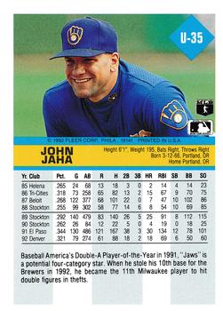 John Jaha  baseball card collectible - Main Image 2