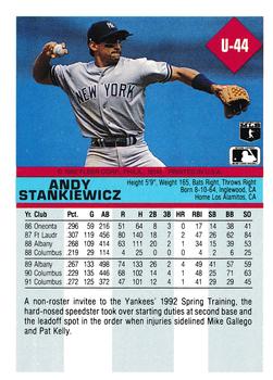 Andy Stankiewicz  baseball card collectible - Main Image 2