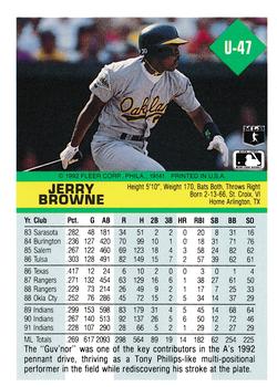 Jerry Browne  baseball card collectible - Main Image 2