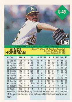 Vince Horsman  baseball card collectible - Main Image 2