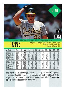Troy Neel  baseball card collectible - Main Image 2