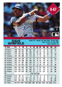 Dave Winfield  baseball card collectible - Main Image 2