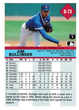 Jim Bullinger  baseball card collectible - Main Image 2