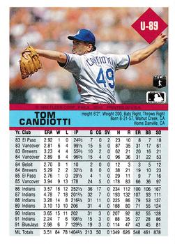 Tom Candiotti  baseball card collectible - Main Image 2