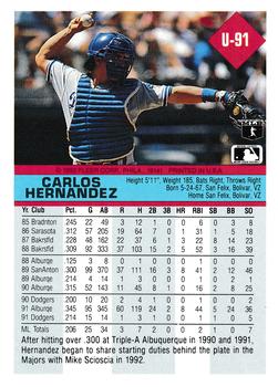 Carlos Hernandez  baseball card collectible - Main Image 2