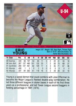 Eric Young  baseball card collectible - Main Image 2