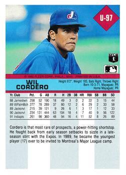 Wil Cordero  baseball card collectible - Main Image 2