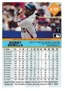 Bobby Bonilla  baseball card collectible - Main Image 2