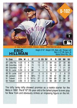 Eric Hillman  baseball card collectible - Main Image 2