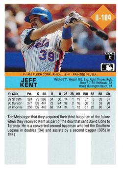 Jeff Kent  baseball card collectible - Main Image 2