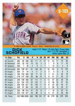 Dick Schofield  baseball card collectible - Main Image 2
