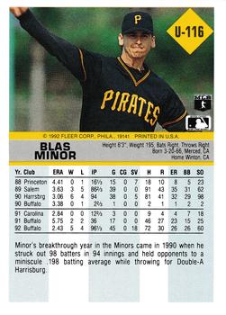 Blas Minor  baseball card collectible - Main Image 2