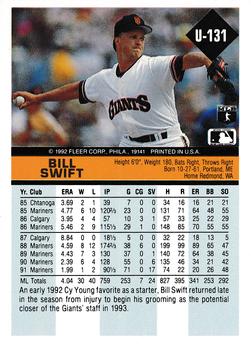 Bill Swift  baseball card collectible - Main Image 2