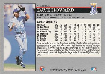 Dave Howard  baseball card collectible - Main Image 2