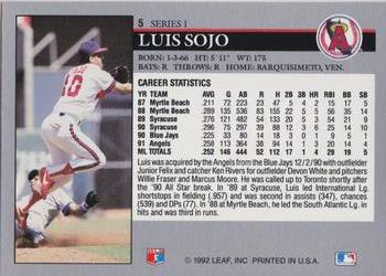 Luis Sojo  baseball card collectible - Main Image 2