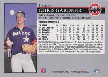 Chris Gardner  baseball card collectible - Main Image 2
