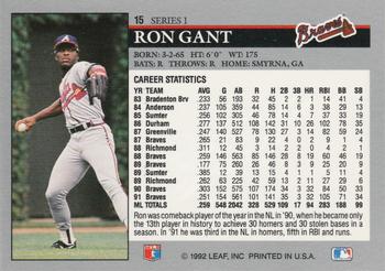 Ron Gant  baseball card collectible - Main Image 2