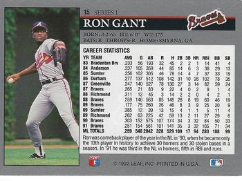 Ron Gant  baseball card collectible - Main Image 2