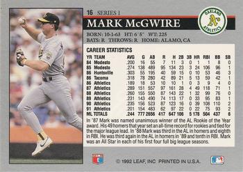 Mark McGwire  baseball card collectible - Main Image 2
