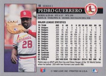 Pedro Guerrero  baseball card collectible - Main Image 2
