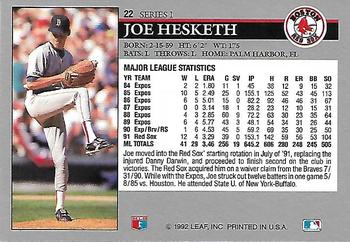 Joe Hesketh  baseball card collectible - Main Image 2