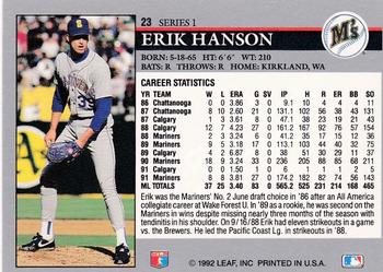 Erik Hanson  baseball card collectible - Main Image 2
