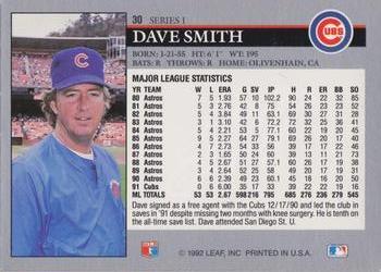 Dave Smith  baseball card collectible - Main Image 2