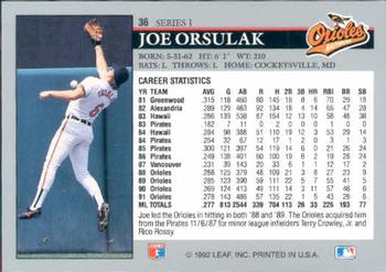Joe Orsulak  baseball card collectible - Main Image 2