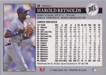 Harold Reynolds  baseball card collectible - Main Image 2