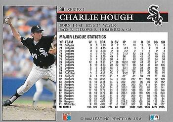Charlie Hough  baseball card collectible - Main Image 2