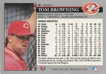 Tom Browning  baseball card collectible - Main Image 2