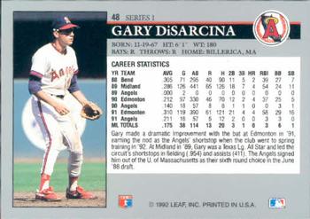 Gary DiSarcina  baseball card collectible - Main Image 2