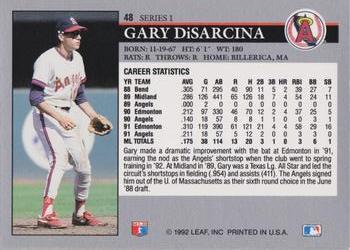Gary DiSarcina  baseball card collectible - Main Image 2
