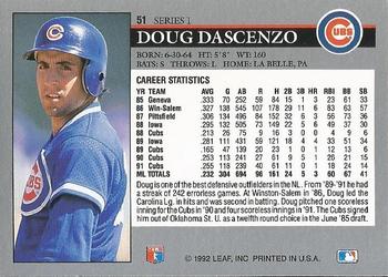 Doug Dascenzo  baseball card collectible - Main Image 2