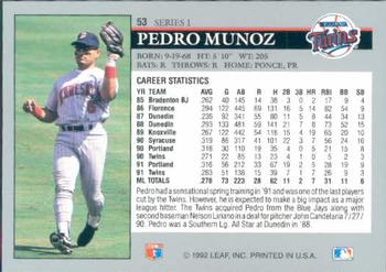 Pedro Munoz  baseball card collectible - Main Image 2