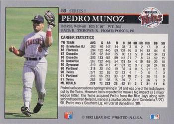 Pedro Munoz  baseball card collectible - Main Image 2