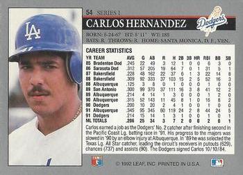 Carlos Hernandez  baseball card collectible - Main Image 2