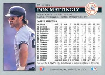 Don Mattingly  baseball card collectible - Main Image 2