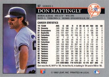 Don Mattingly  baseball card collectible - Main Image 2
