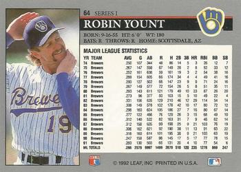 Robin Yount  baseball card collectible - Main Image 2