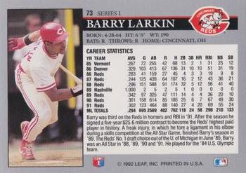 Barry Larkin  baseball card collectible - Main Image 2