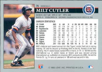 Milt Cuyler  baseball card collectible - Main Image 2