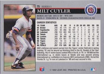 Milt Cuyler  baseball card collectible - Main Image 2