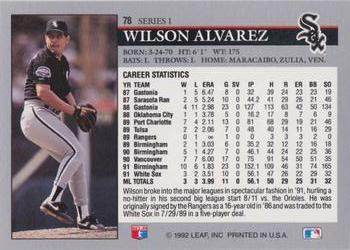 Wilson Alvarez  baseball card collectible - Main Image 2
