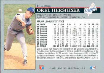 Orel Hershiser  baseball card collectible - Main Image 2