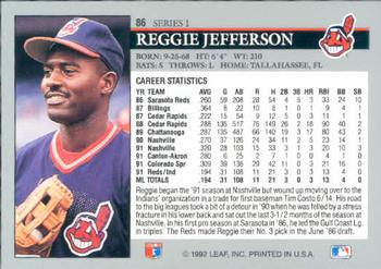 Reggie Jefferson  baseball card collectible - Main Image 2