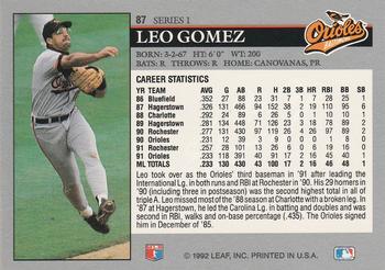Leo Gomez  baseball card collectible - Main Image 2