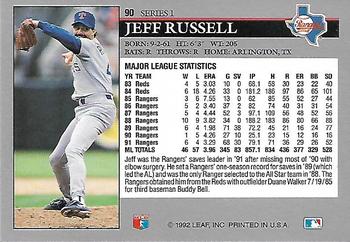 Jeff Russell  baseball card collectible - Main Image 2